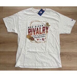 NWT Men's Champion Red River Rivalry Texas/Oklahoma Cotton Bowl Tee - XL - Gray